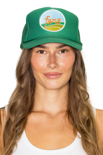 Fore Trucker Hat in Green