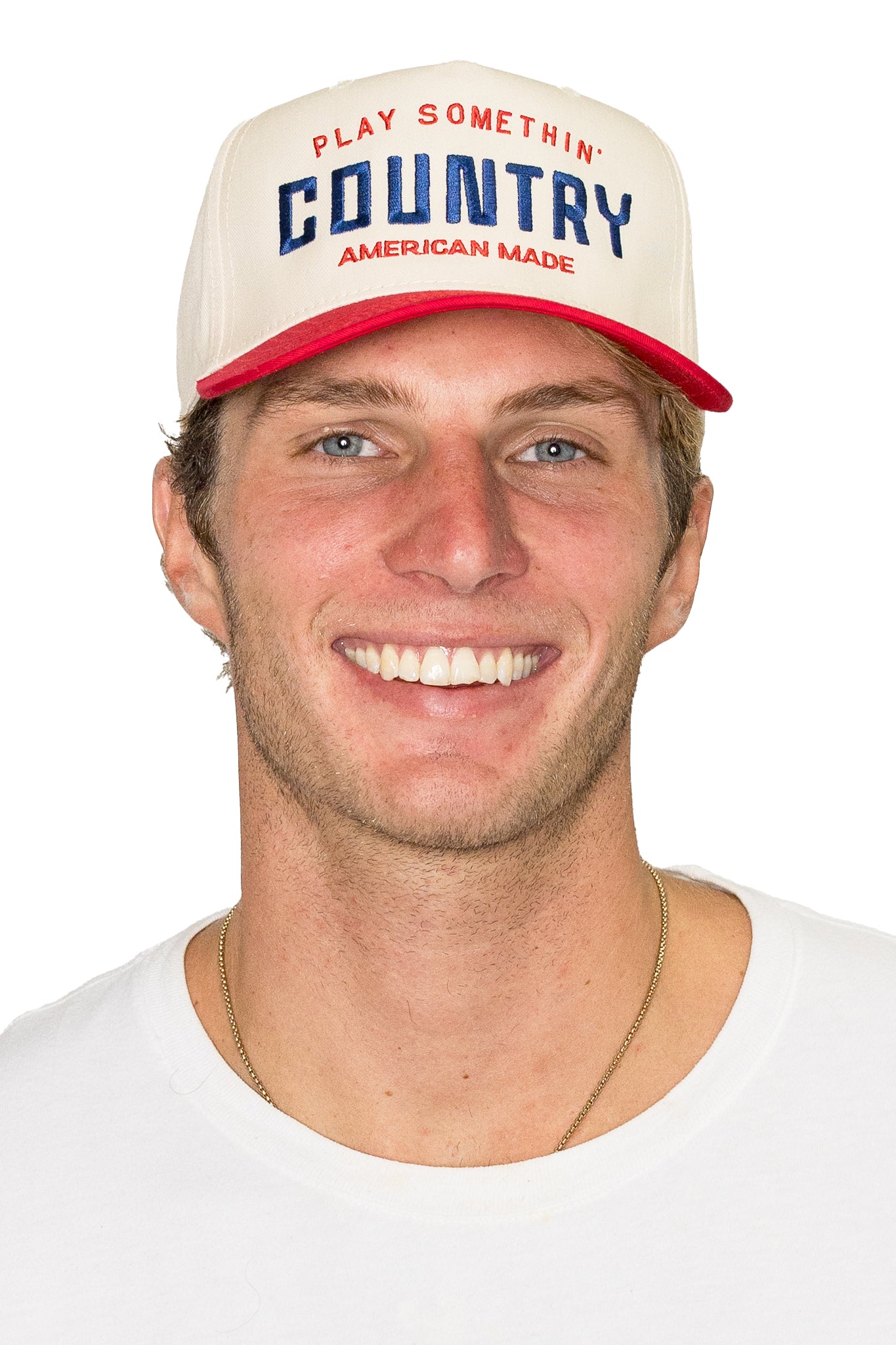 Play Somethin' Country Trucker Hat in Red Natural