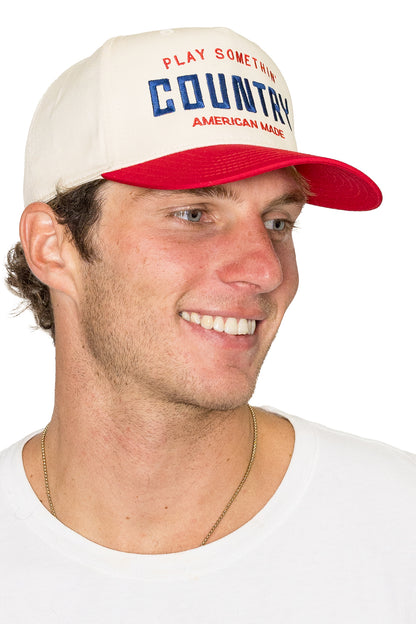 Play Somethin' Country Trucker Hat in Red Natural