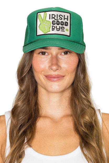 Irish Goodbye Trucker Hat in Green
