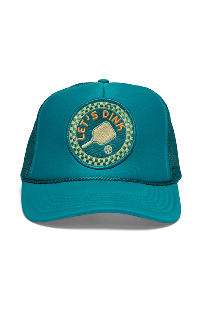 Pickle Ball Trucker Hat in Teal