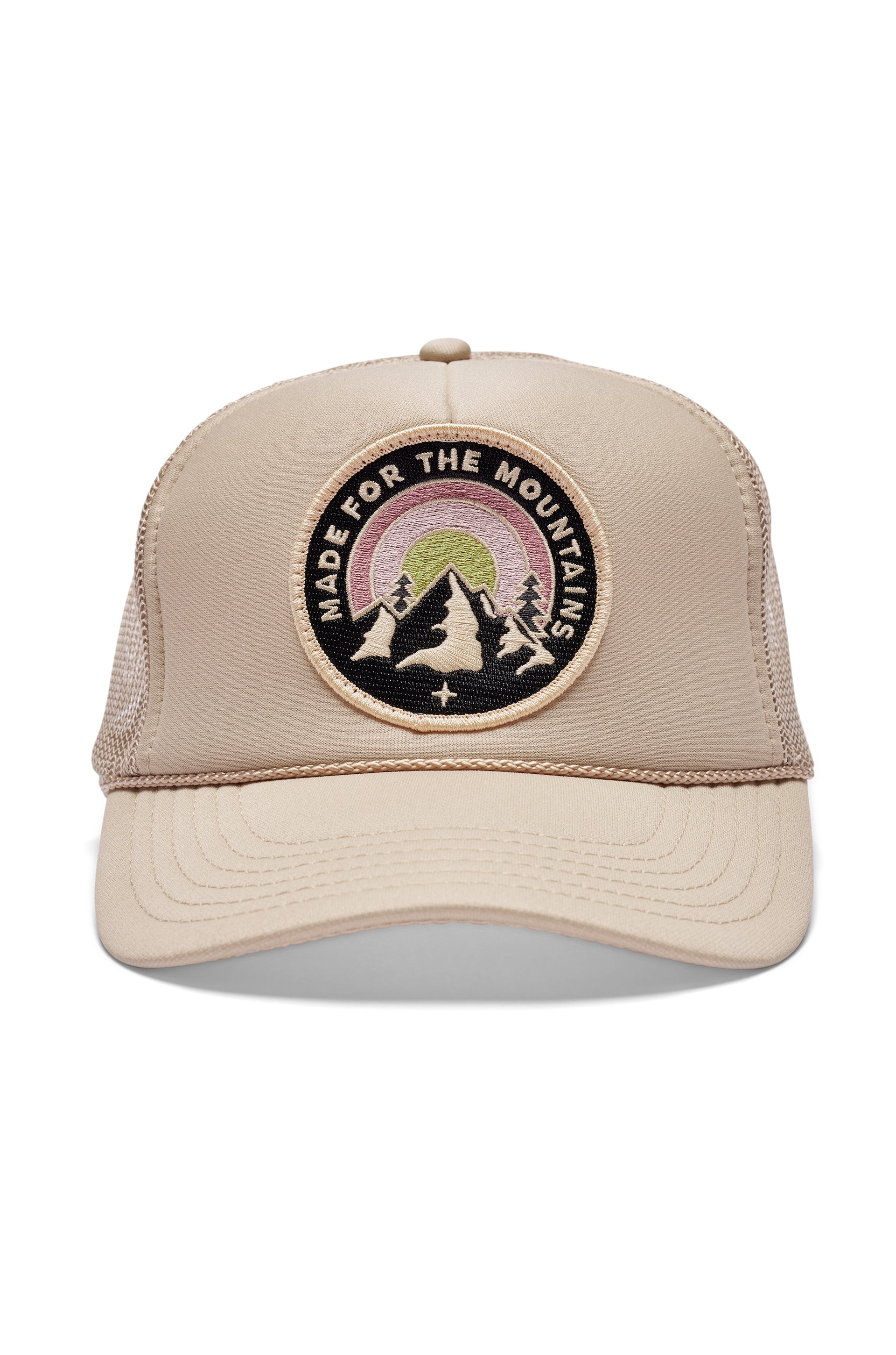 Made for the Mountains Trucker Hat in Tan