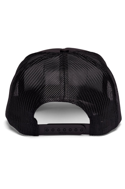 Snow Bunny Trucker Hat in Black