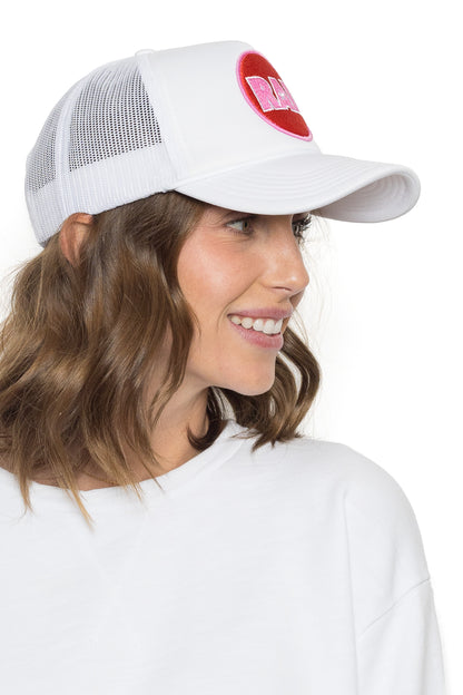 Rad Star Trucker Hat in White