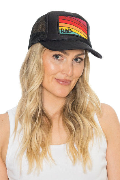 Rad Trucker Hats in Black