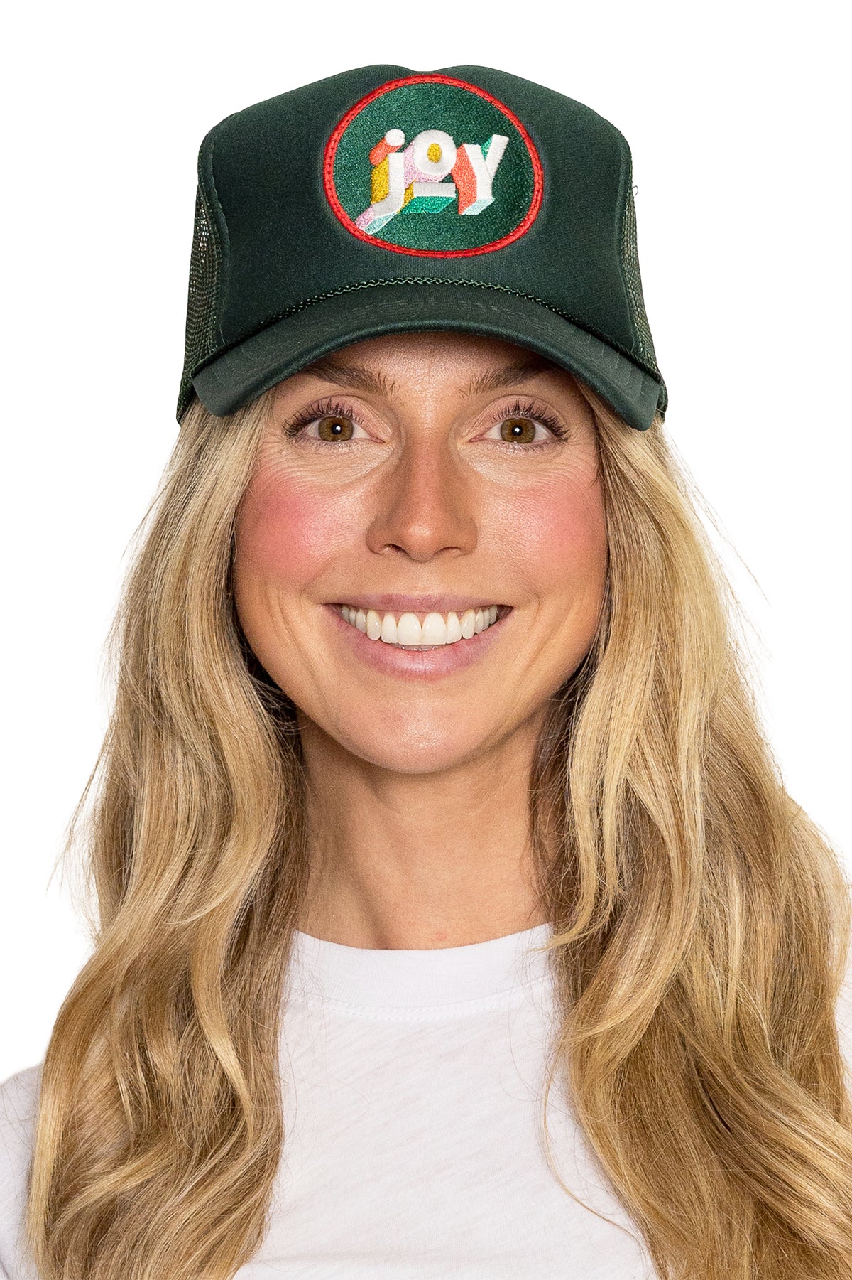 Joy Trucker Hat in Emerald Green