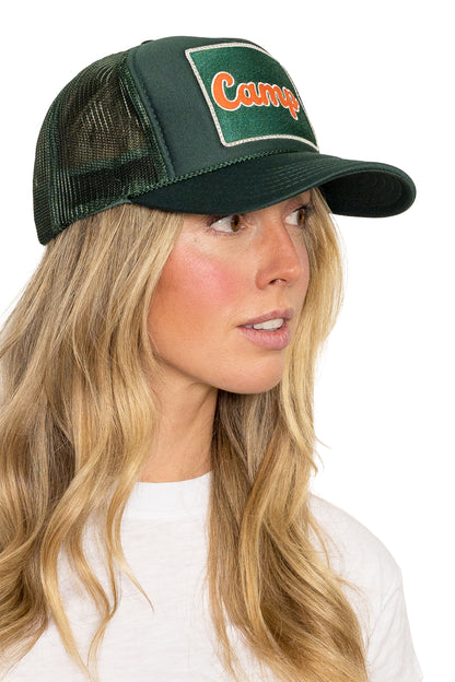 Camp Trucker Hat in Emerald Green