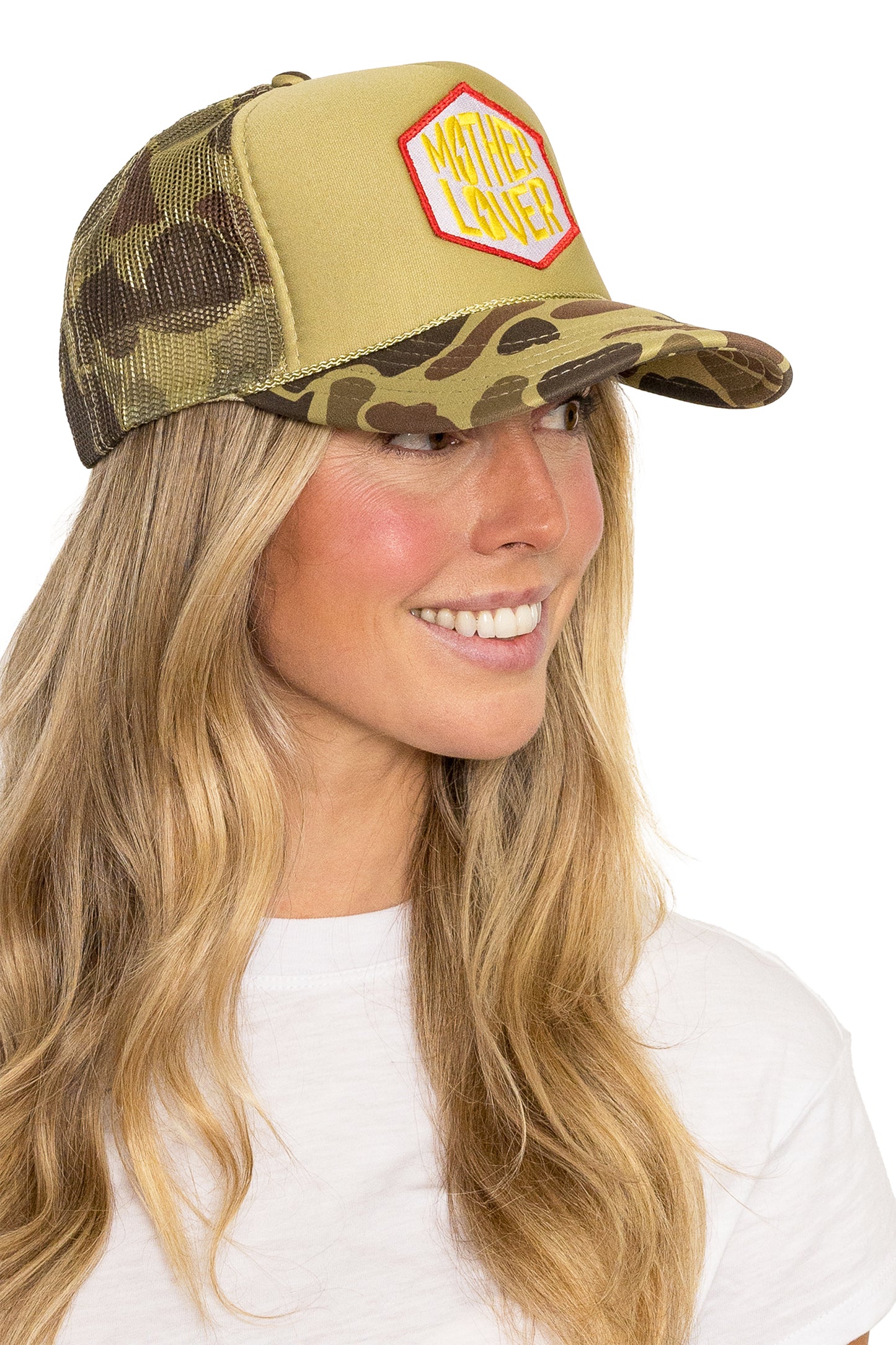 Mother Lover Trucker Hat in Camo Split