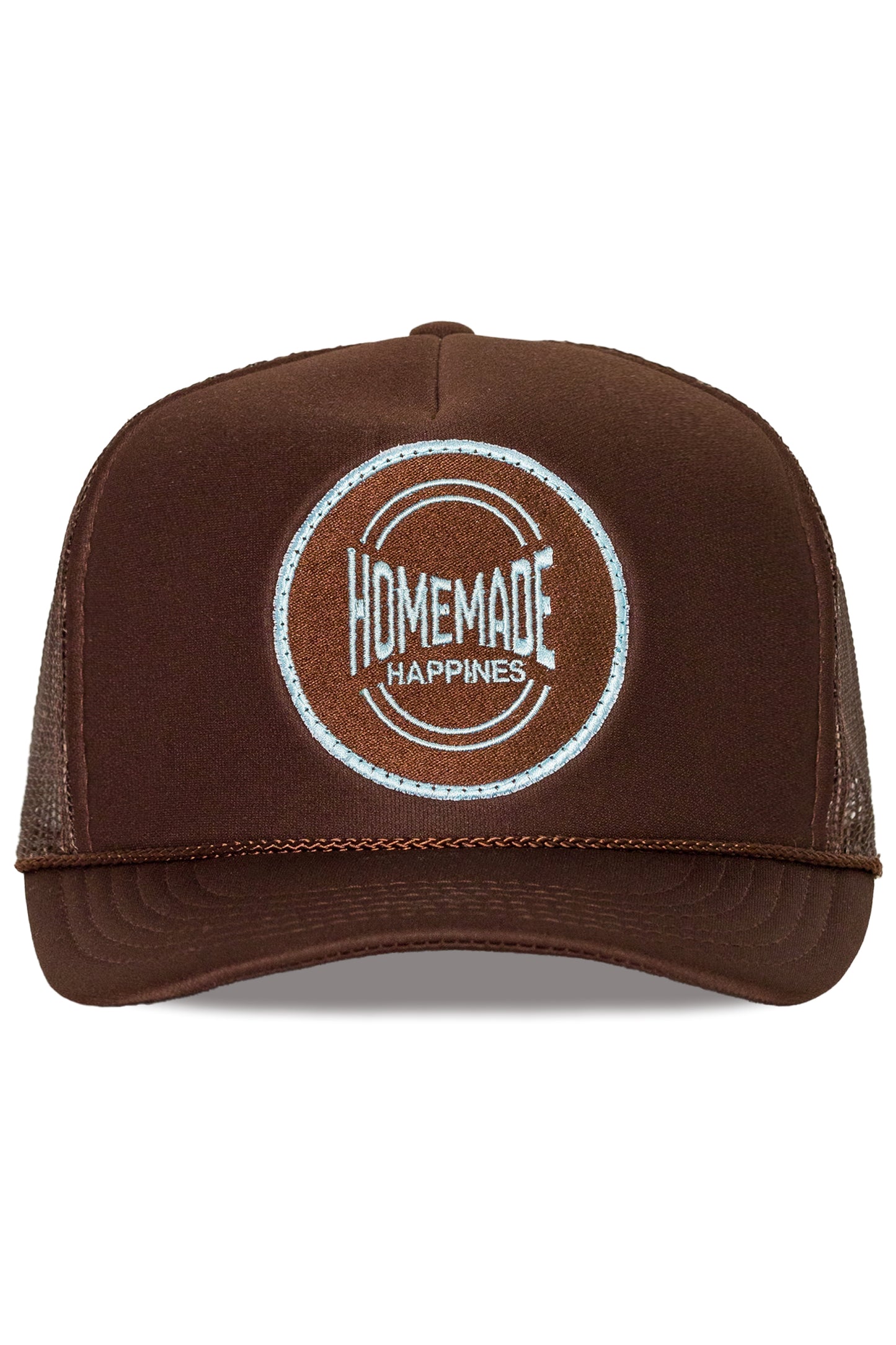 Homemade Happiness Trucker Hat in Brown