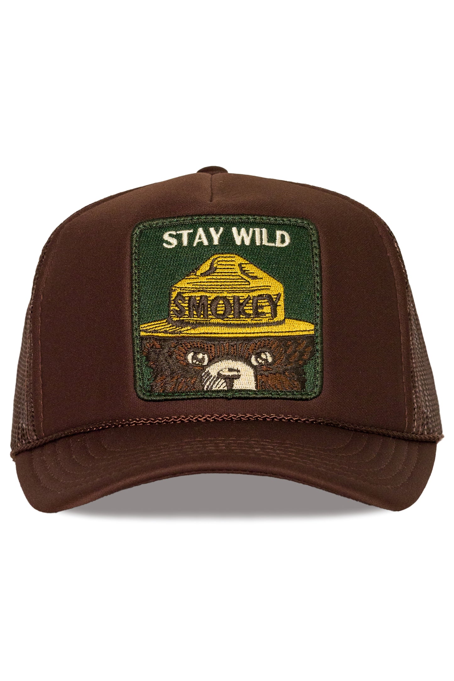 Stay Wild Trucker Hat in Brown