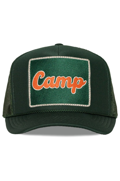 Camp Trucker Hat in Emerald Green