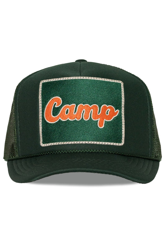 Camp Trucker Hat in Emerald Green