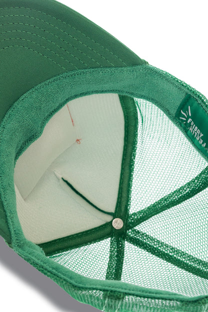 Smile Society Trucker Hat in Green