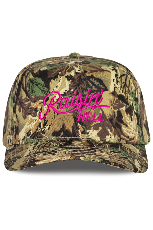 Raisin' Hell Camo Snapback