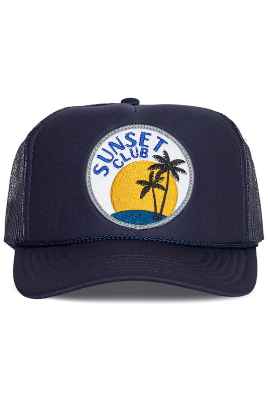 Sunset Club Trucker Hat in Navy