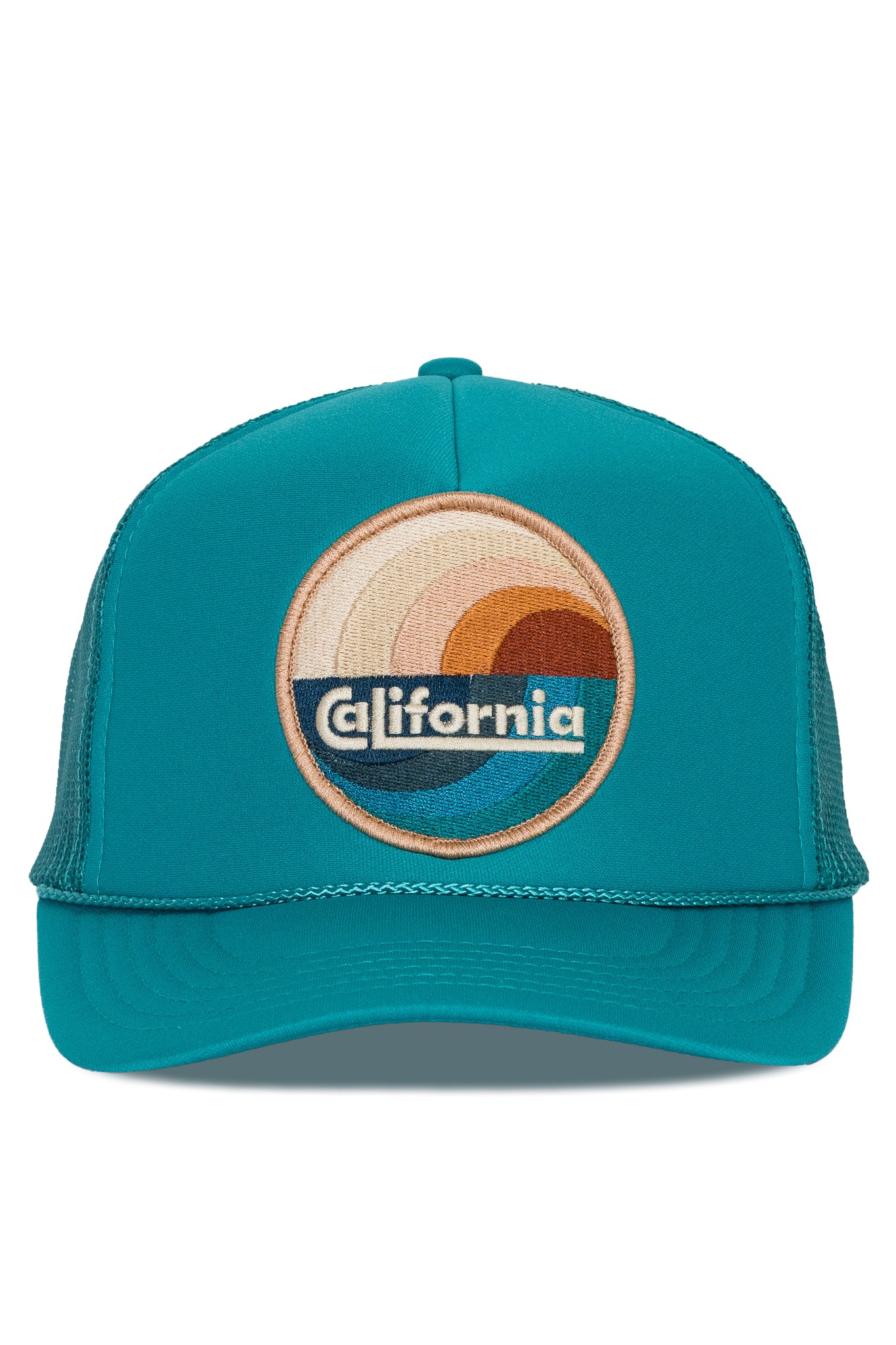 California Waves Trucker Hat in Jade