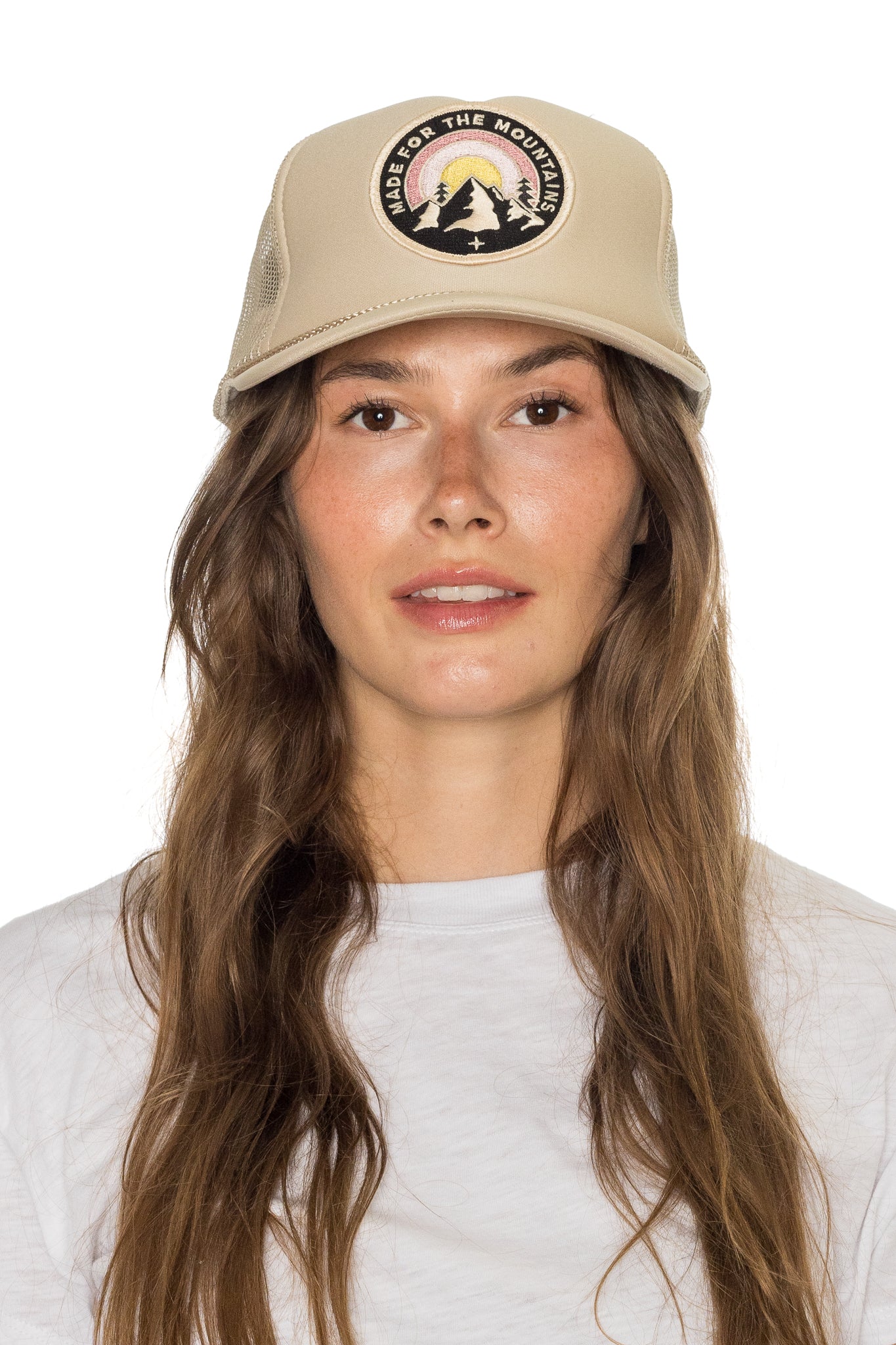 Tan Mountains Trucker Hat