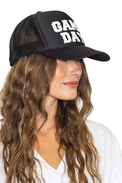 Game Day Trucker Hat in Black