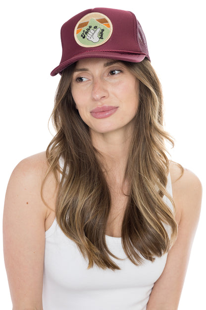 Trucker Hat in Maroon