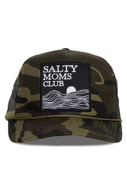 Salty Moms Trucker Hat in Camo