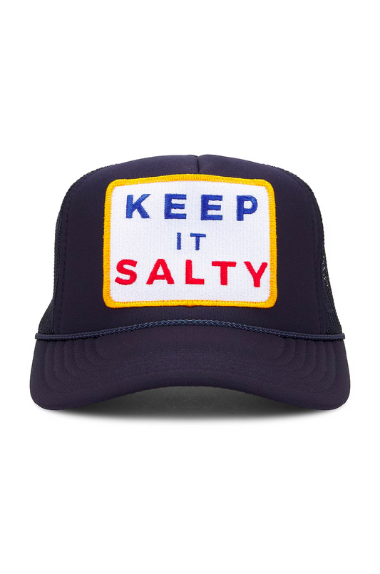 Youth Keep It Salty Trucker Hat in Navy