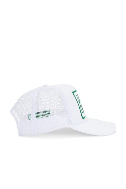 Lucky Charm Trucker Hat in White