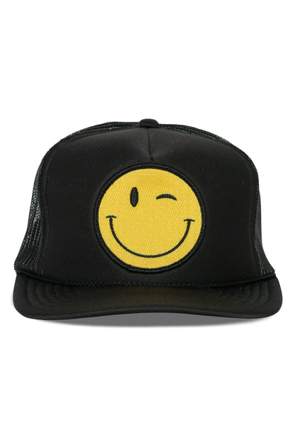 Winky Trucker Hat in Black