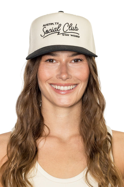 Austin TX Social Club Snapback Hat in Black