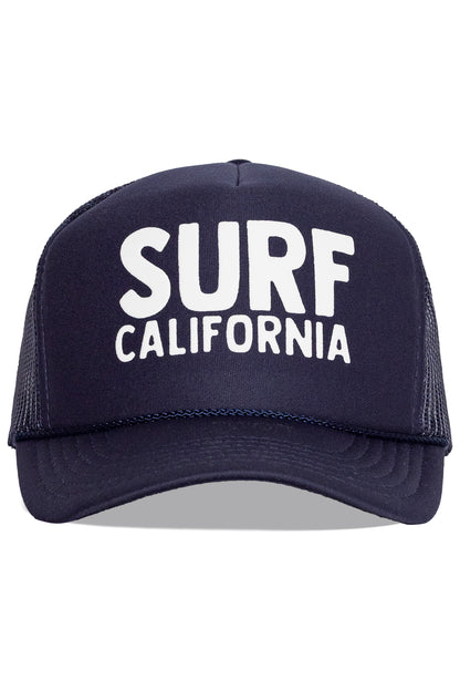 Surf California Trucker Hat in Navy with White