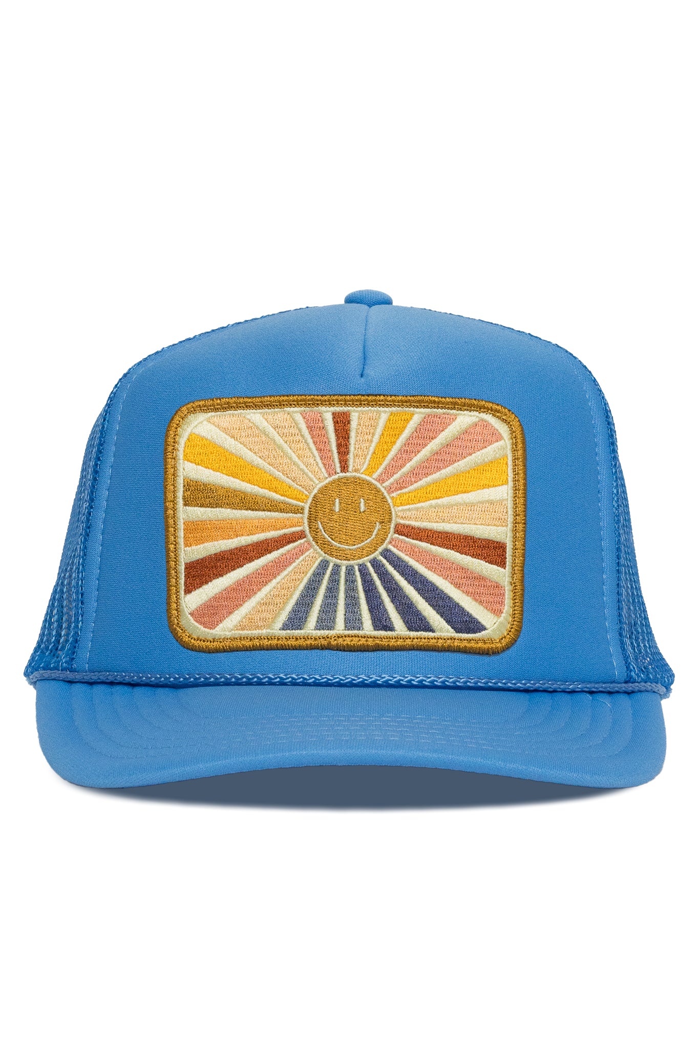 Rays Of Happy Trucker Hat in Blue