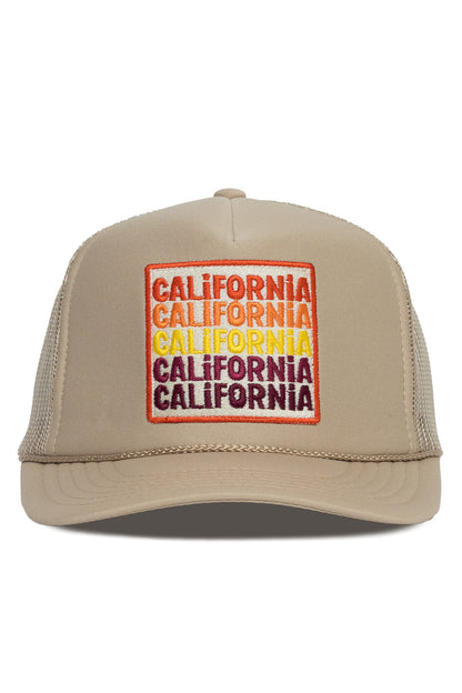 California California California Trucker Hat in Tan