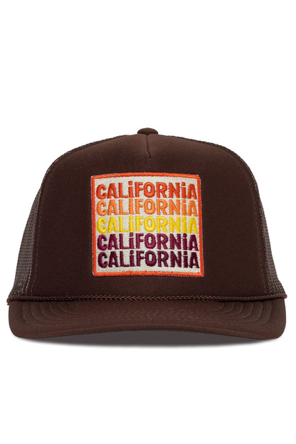 California California California Trucker Hat in Brown