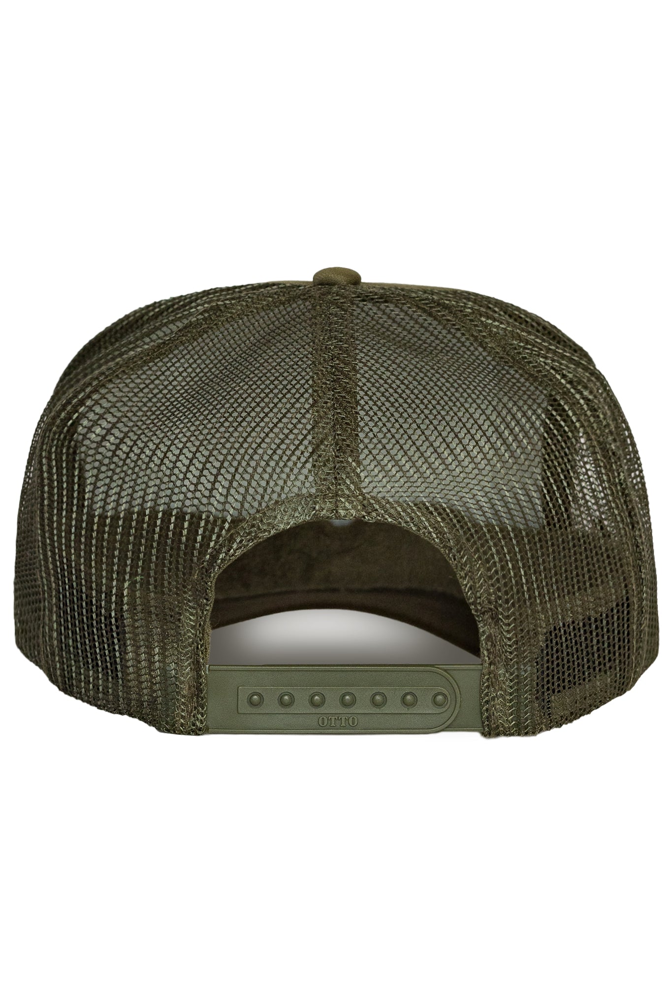 Happy AF Trucker Hat in Olive Green