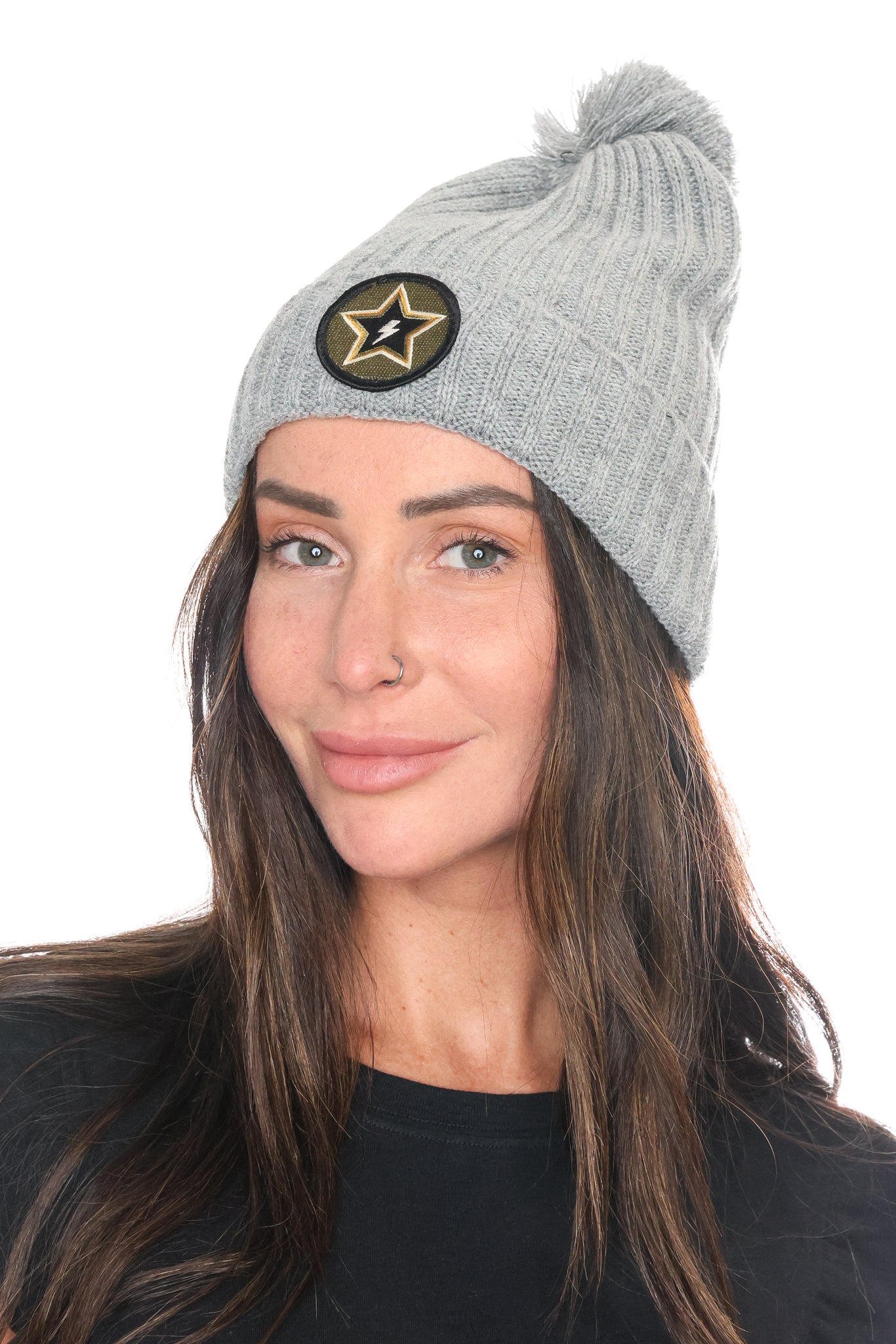 Star Beanie in Grey