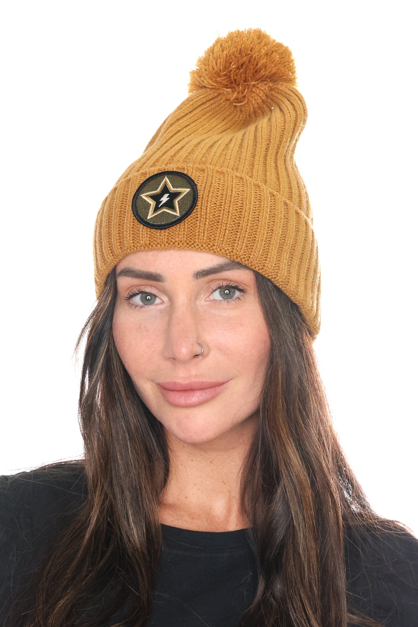 Star Beanie in Brown