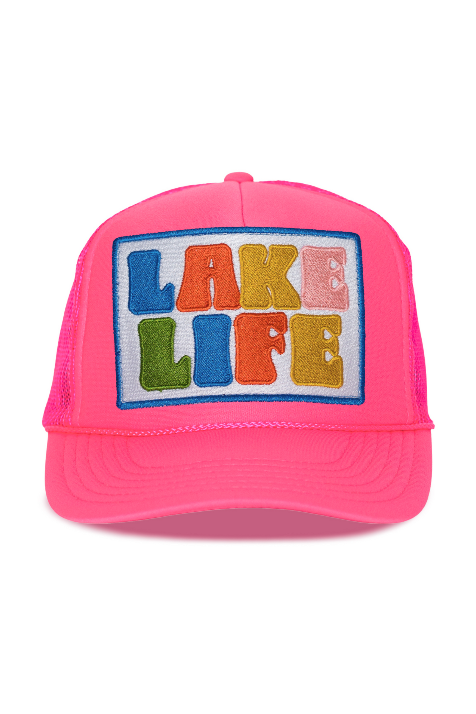 Lake Life Trucker Hat in Pink