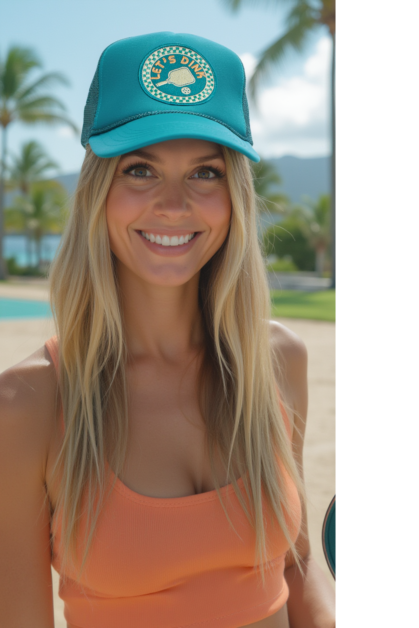 Pickle Ball Trucker Hat in Jade