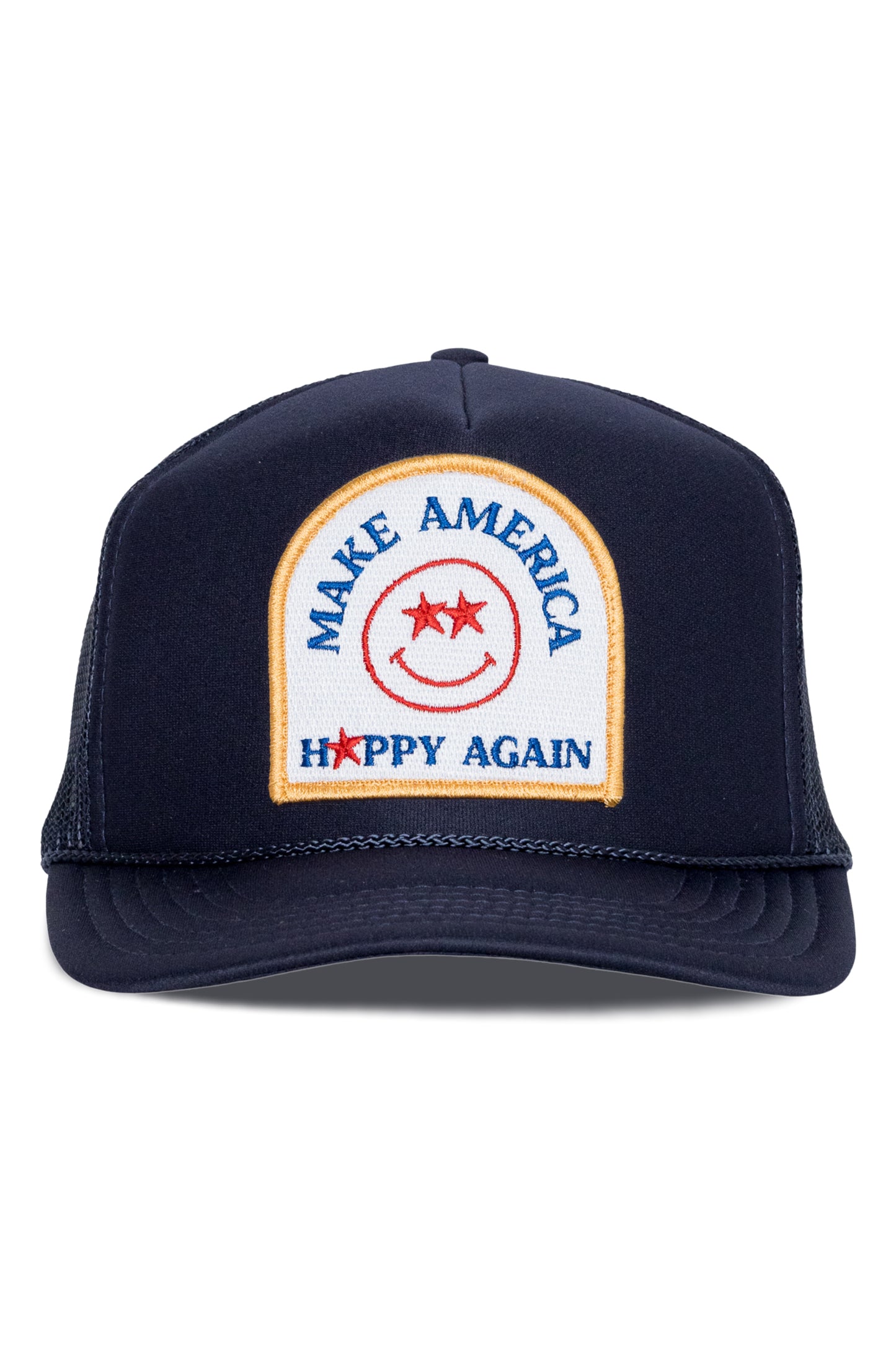 Make America Happy Again Trucker Hat in Navy