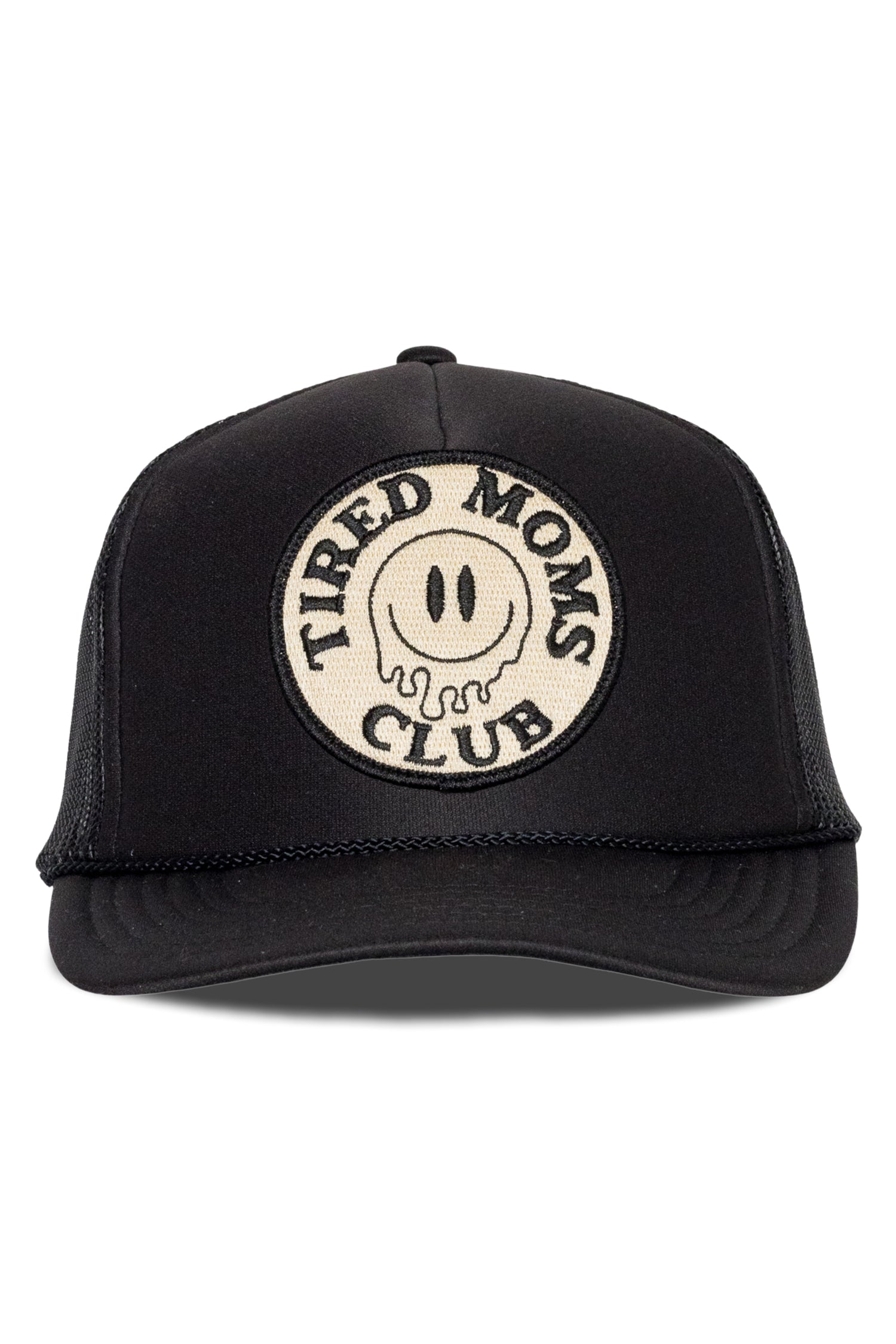 Tired Moms Club Trucker Hat in Black