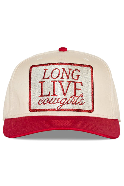 Long Live Cowgirls Trucker Hat in Red Split