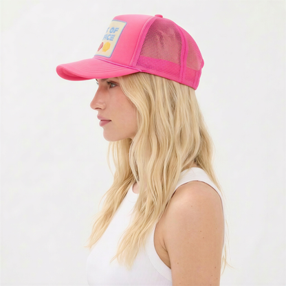 Out Of Office Trucker Hat in Pink