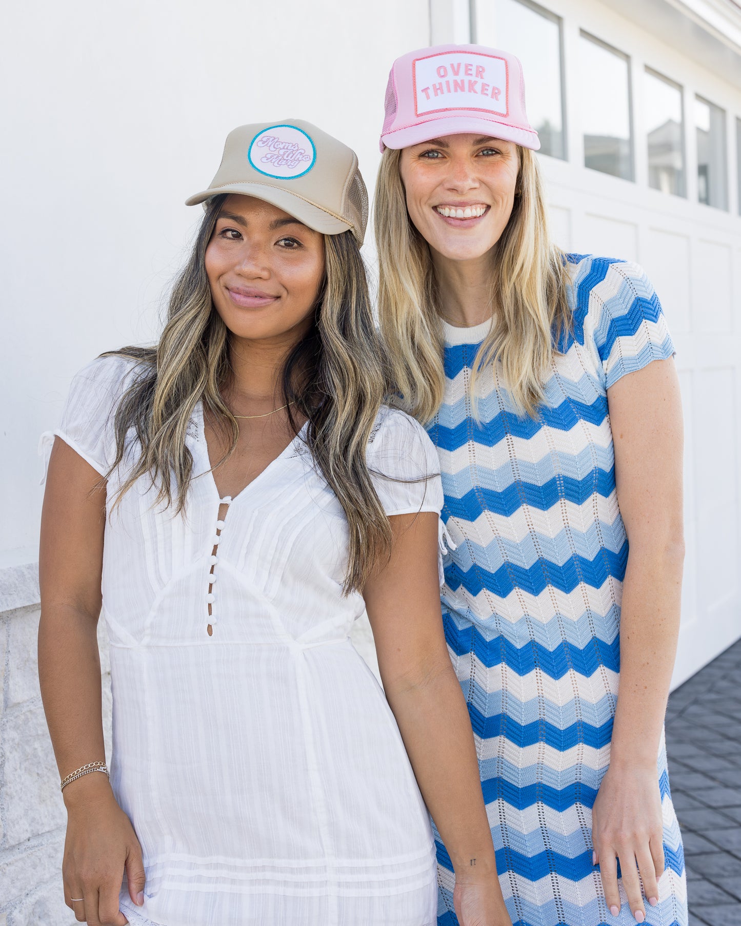 Overthinker Trucker Hat in Soft Pink
