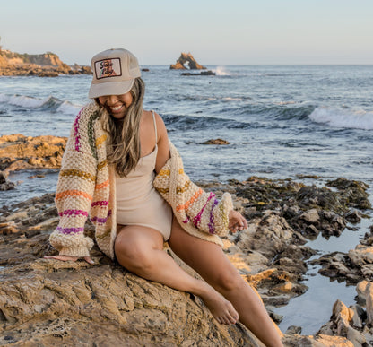 Take It Easy Trucker Hat in Tan