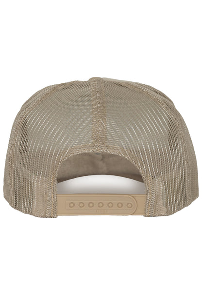 Good Vibes Social Club Trucker Hat in Tan