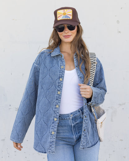 Rays Of Happy Trucker Hat Brown