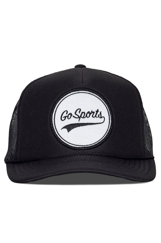 Go Sports Trucker Hat in Black