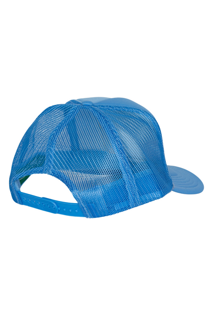 Snow Happy Trucker Hat in Blue