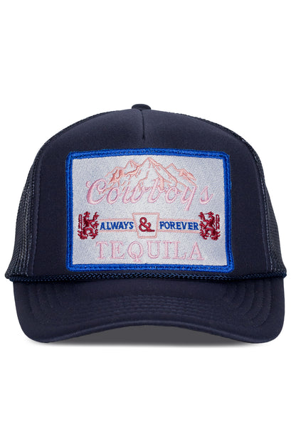 Cowboys & Tequila Trucker Hat in Navy