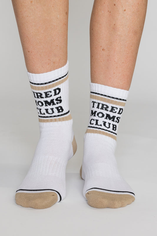 Tired Moms Club Crew Socks