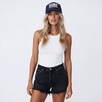 Surf California Trucker Hat in Navy with White